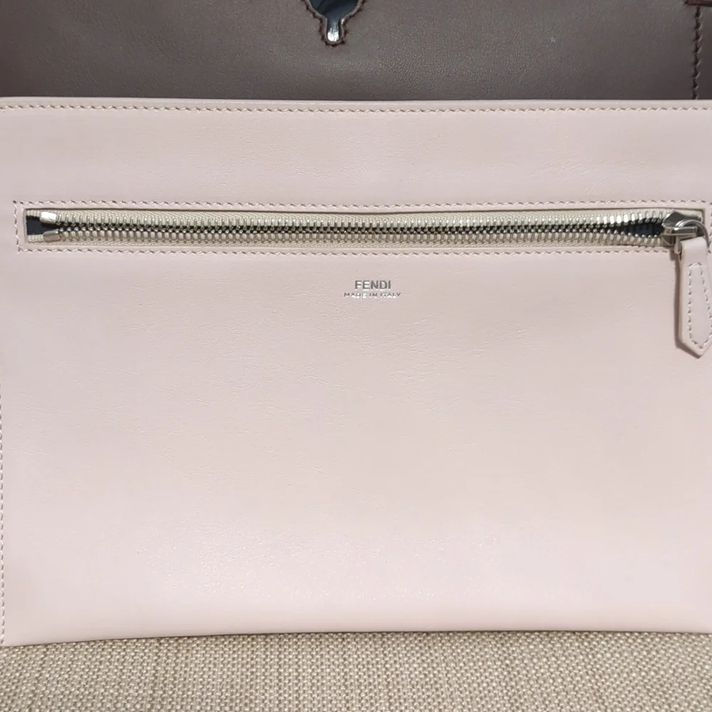 Fendi Chocolate Brown Leather Shoulder Bag with Silver Hardware - Picture 11 of 16
